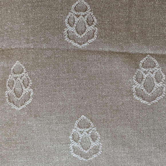 *Shawl in Taupe, Turquoise, Orange, Black - Picture 10 of 11